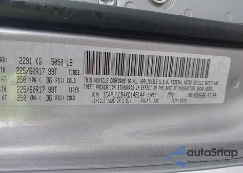 2019 Jeep Cherokee Latitude Fwd z USA, uszkodzony, nr VIN 1C4PJLCB4KD145144